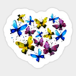 Butterfly heart Sticker